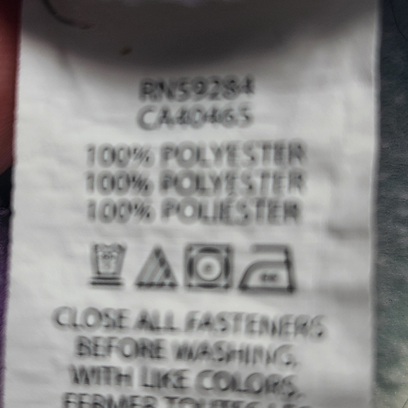 Children's Place Fleece Top Kid Sz 10-12 Print Glacier Half Zip Pullover - Picture 10 of 10